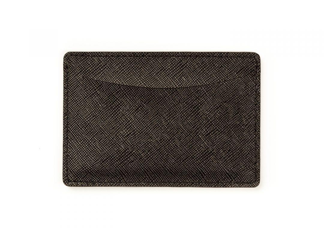 Black Leather Credit Card Holder - Imagen 3