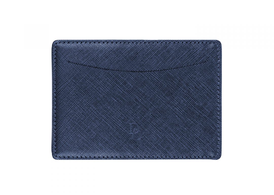 Blue Leather Credit Card Holder