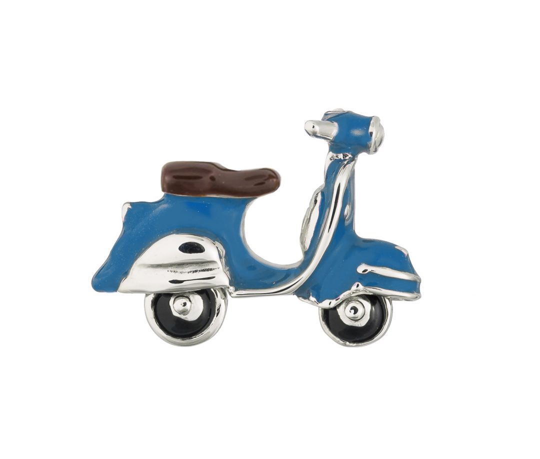 Vintage Vespa Cufflinks Blue - Silver